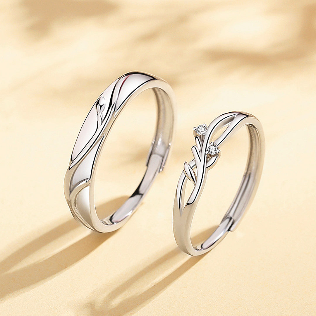Vine of Love Couple Rings