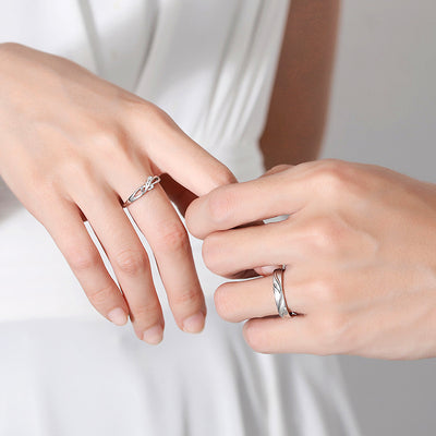 Vine of Love Couple Rings