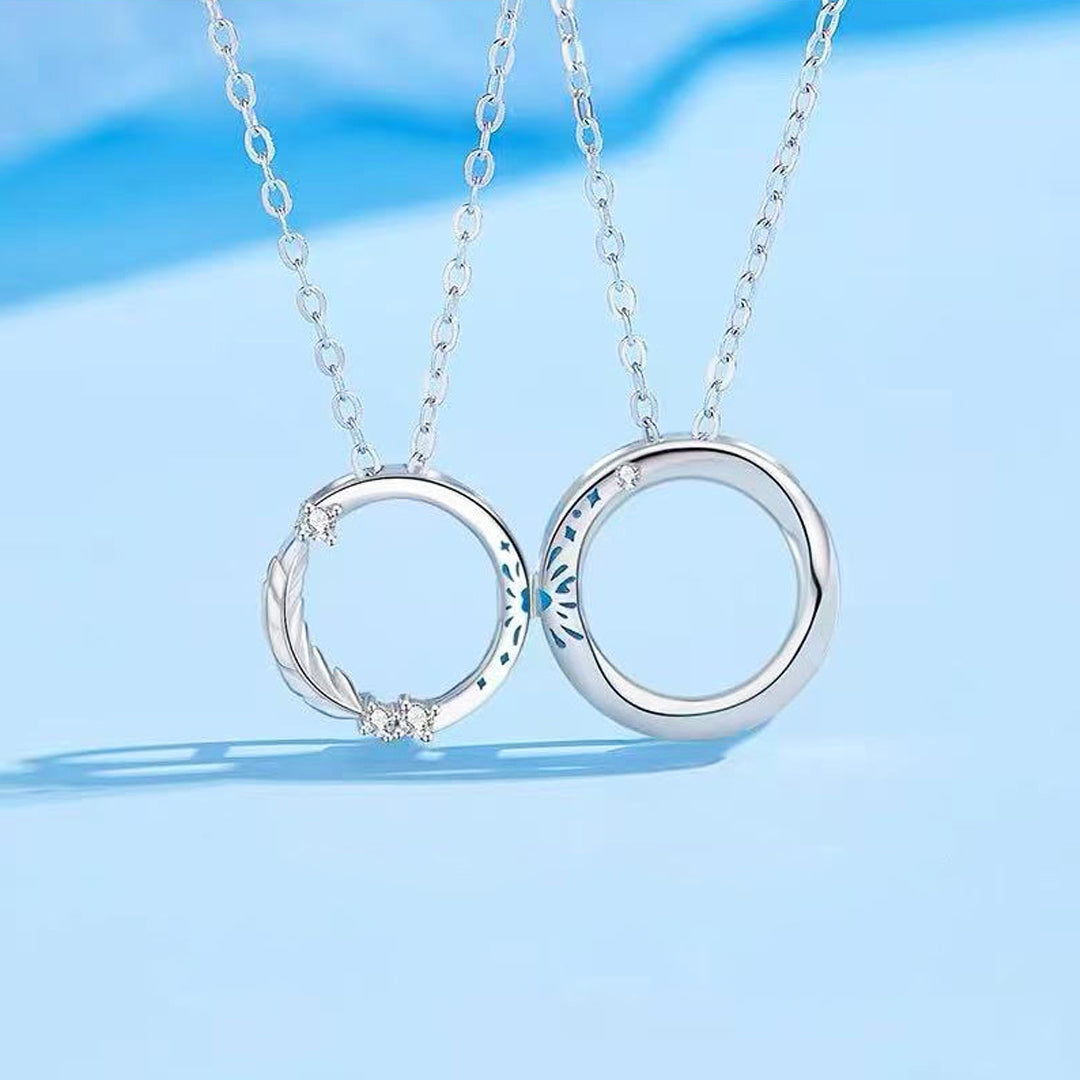 Whispering Crescent Couple Necklaces