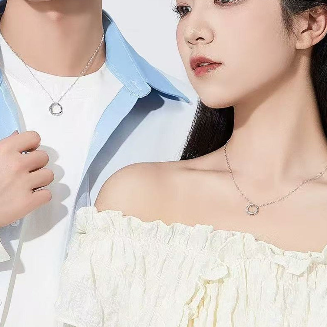 Whispering Crescent Couple Necklaces