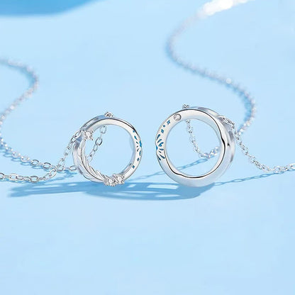 Whispering Crescent Couple Necklaces
