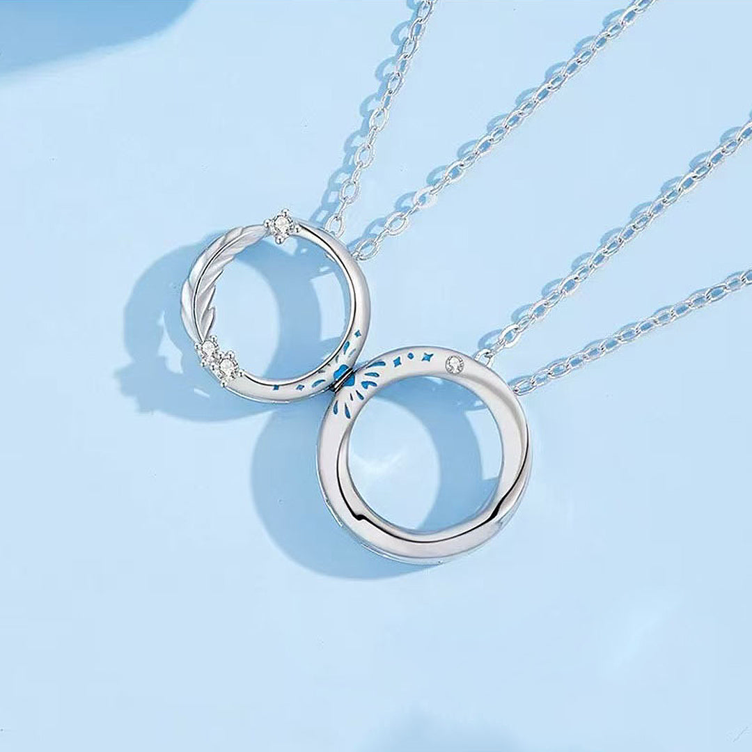 Whispering Crescent Couple Necklaces
