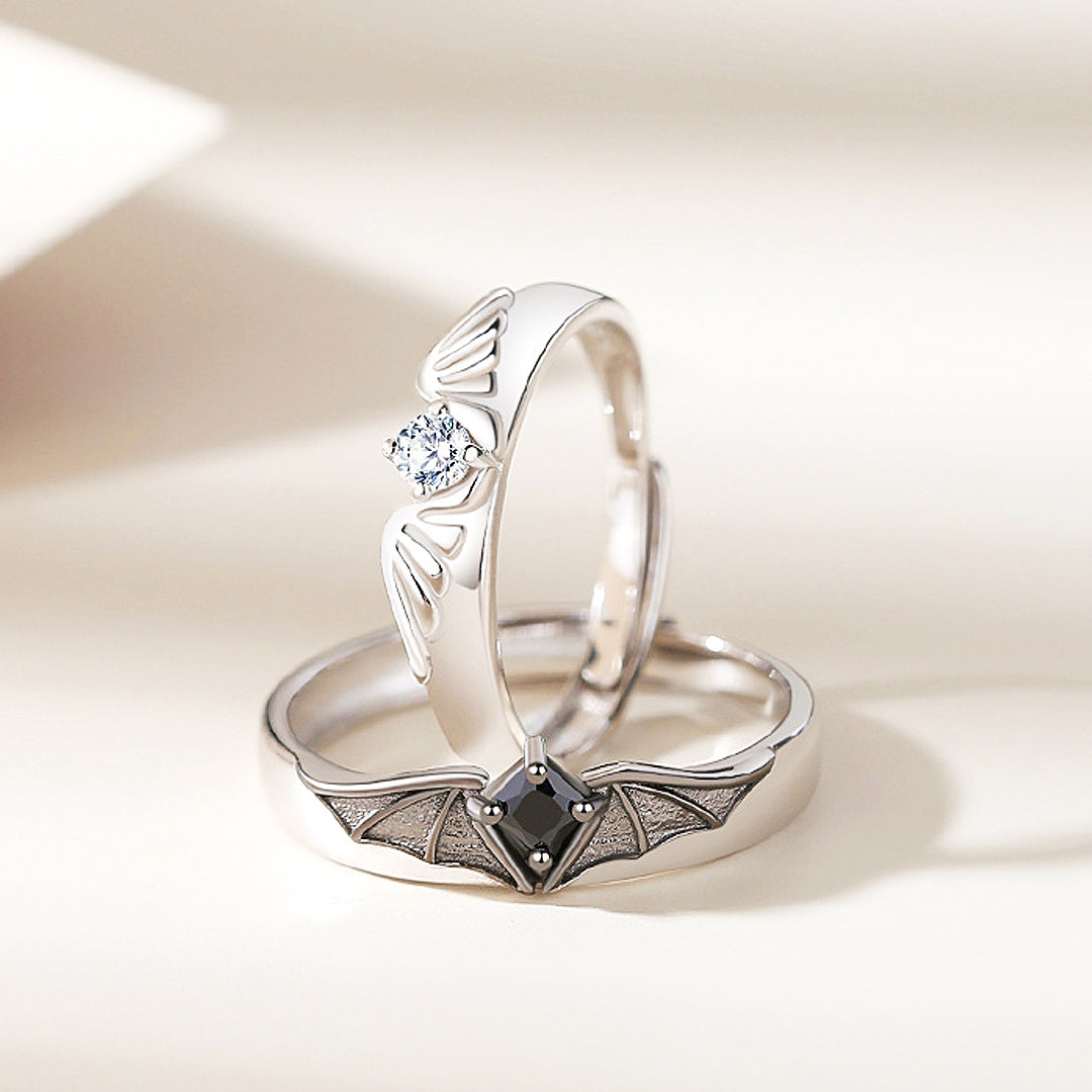 Whispers of Ethereal Love Couple Rings
